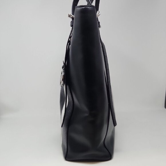 Michael Kors Megan Large Striped Leather Tote Bag - Picture 3 of 11